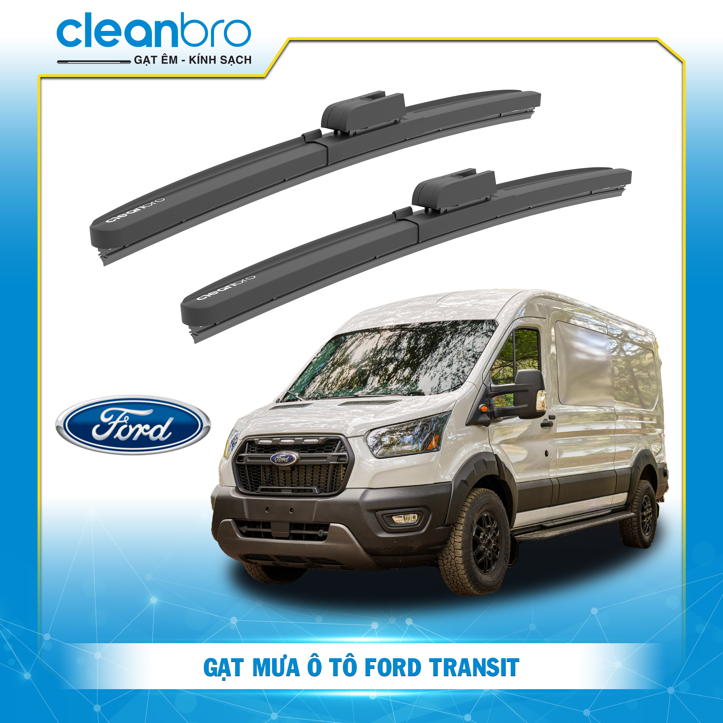 Gạt mưa ô tô hiệu ứng lá sen Ford Transit